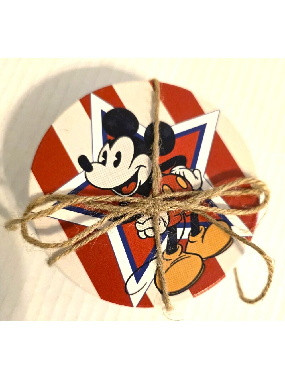 Disney Mickey & Minnie Stars Patriotic Coaster Set of 4 – New with Tag